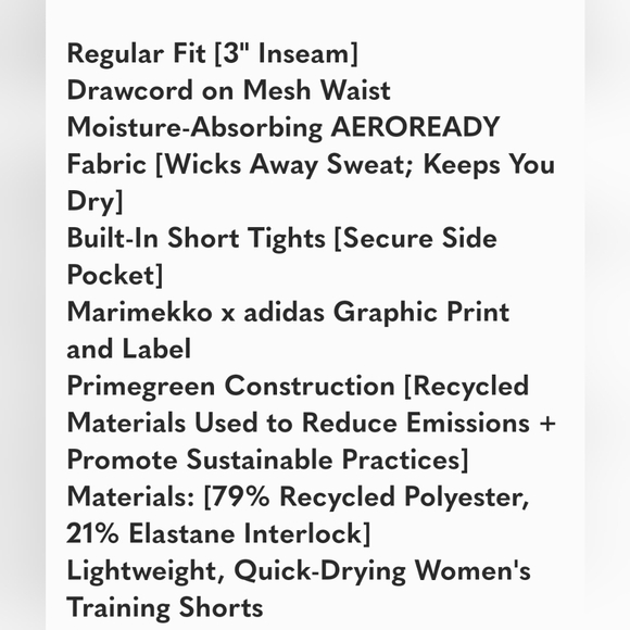 ADIDAS X MARIMEKKO  Marathon Polkadot Black White Athletic 2 in 1 Running Shorts - Picture 4 of 8